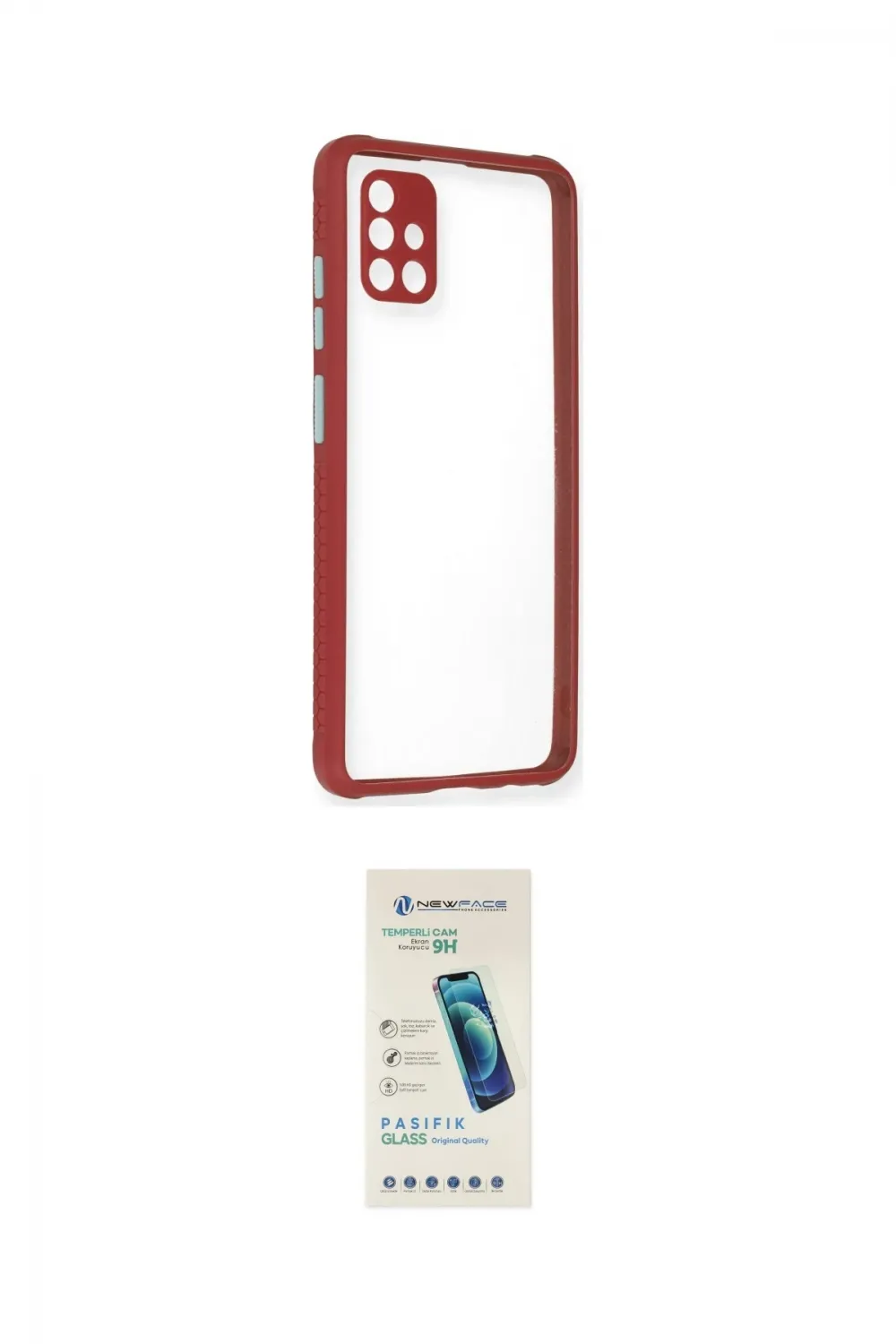 ieg™ Galaxy A51 Kılıf Nova Asil Özel Seri - Şeffaf Pasifik Cam Ekran Koruyucu