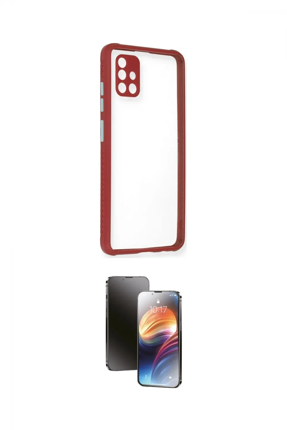 ieg™ Galaxy A51 Kılıf Nova Asil Özel Seri - Siyah 3D Antistatik Mat Seramik Nano Ekran Koruyucu