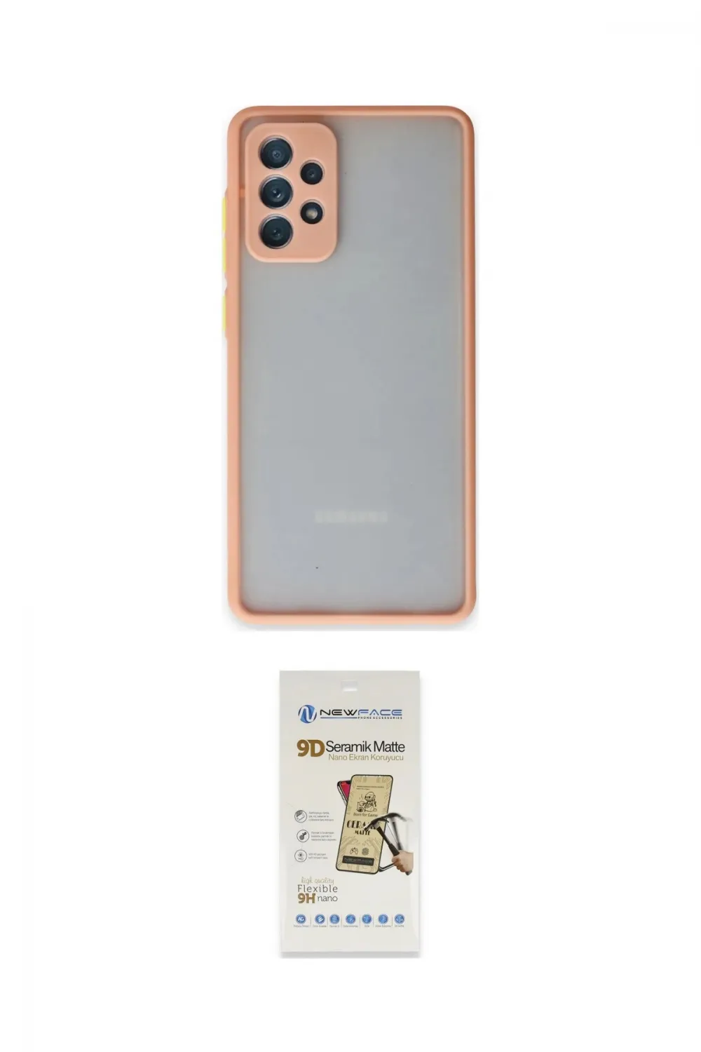 ieg™ Galaxy A52 Kılıf Ahenk Çizgi Serisi - Siyah Mat Seramik Nano Ekran Koruyucu