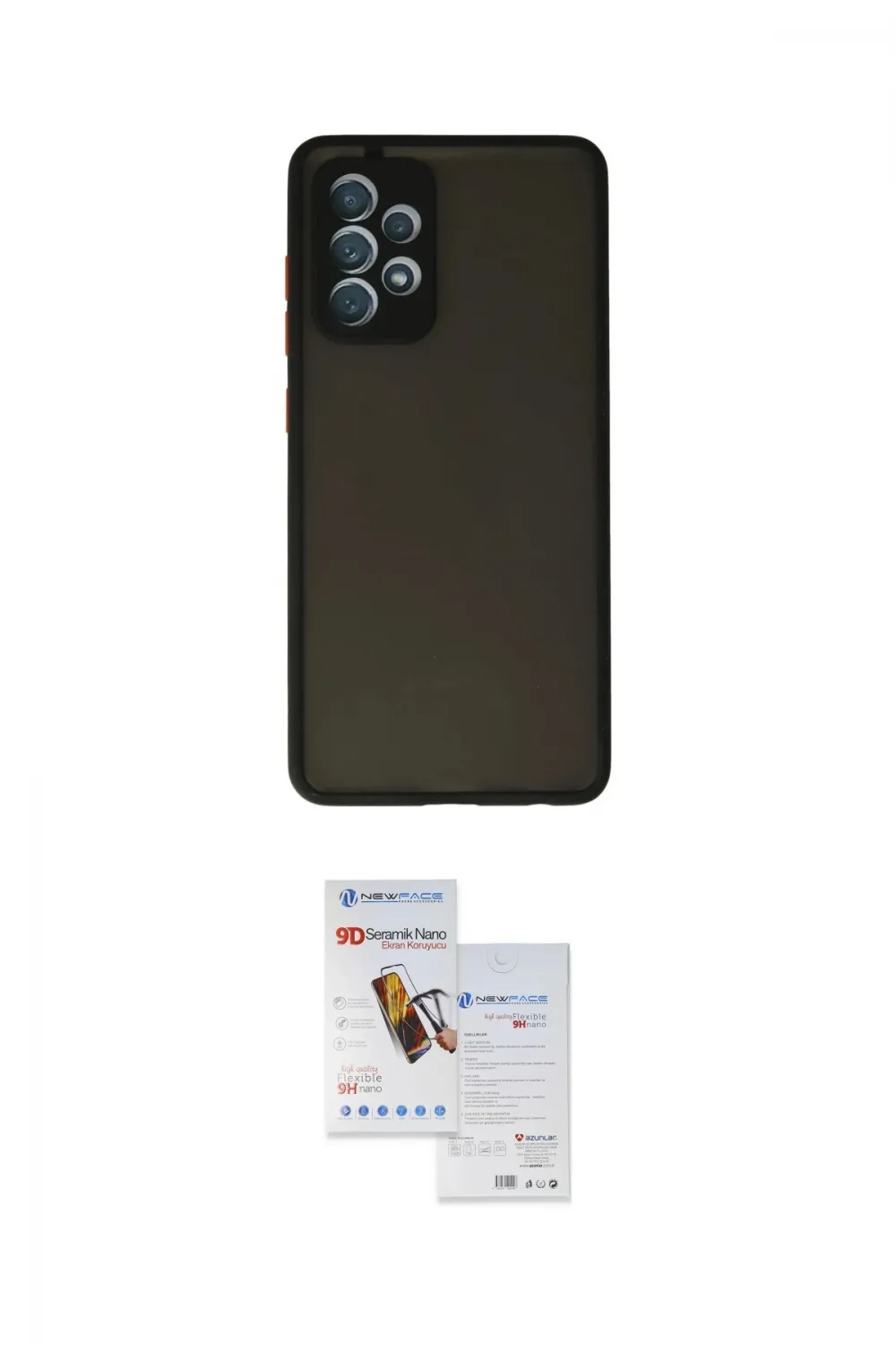 ieg™ Galaxy A52 Kılıf Ahenk Çizgi Serisi - Siyah Seramik Nano Ekran Koruyucu