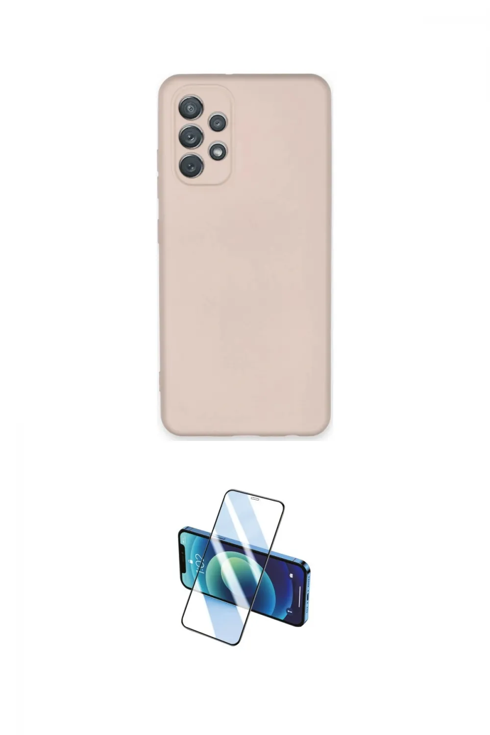 ieg™ Galaxy A52 Kılıf Ahenk Serisi - Siyah 3D Antistatik Cam Ekran Koruyucu