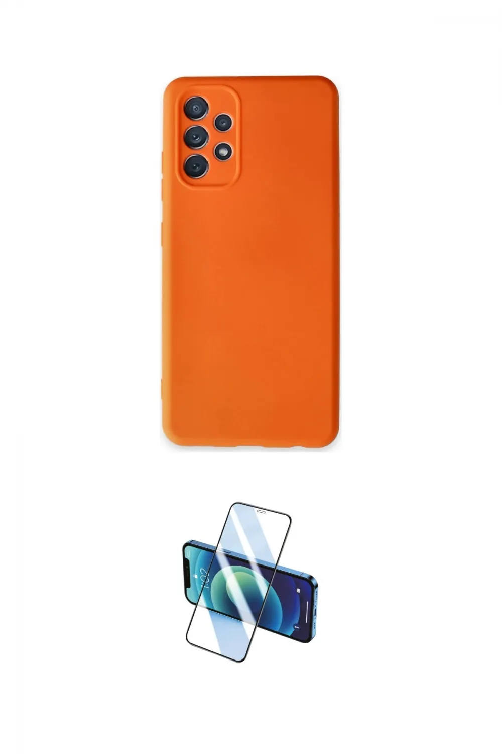 ieg™ Galaxy A52 Kılıf Ahenk Serisi - Siyah 3D Antistatik Cam Ekran Koruyucu