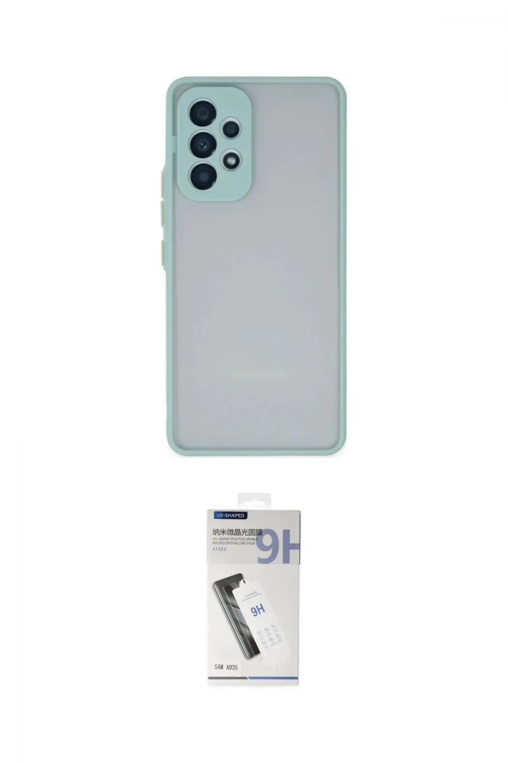 ieg™ Galaxy A53 5G Kılıf Ahenk Çizgi Serisi - Şeffaf Uv Polymer Nano Ekran Koruyucu