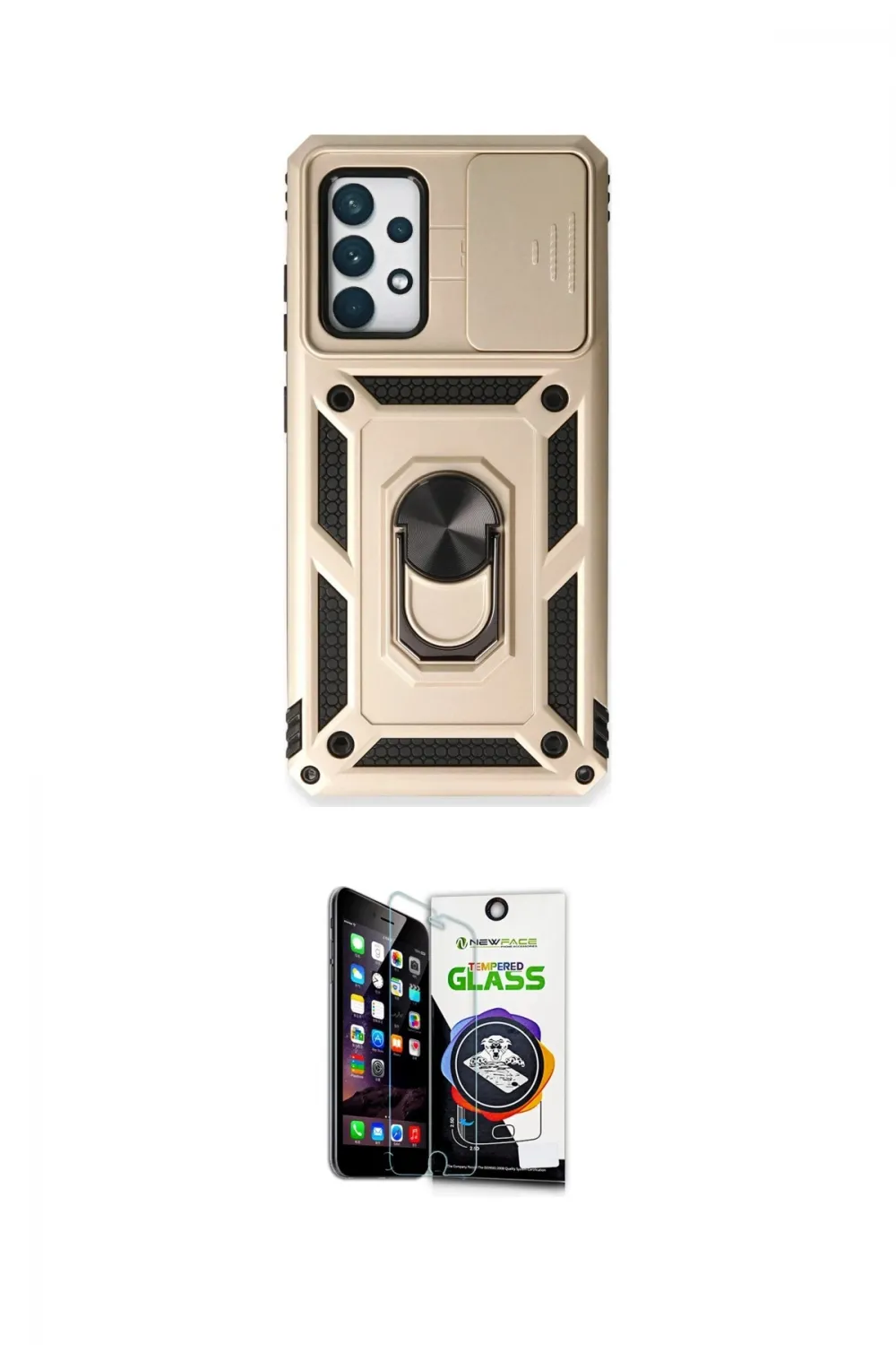 ieg™ Galaxy A53 5G Kılıf Ahenk Klasik - Şeffaf Temperli Cam Ekran Koruyucu