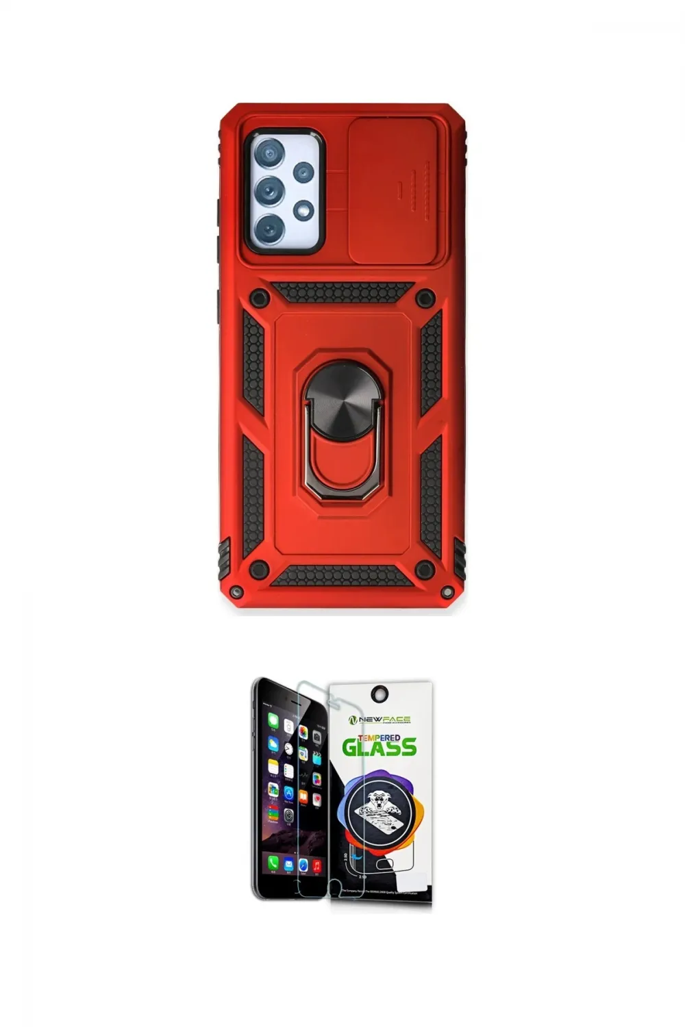 ieg™ Galaxy A53 5G Kılıf Ahenk Klasik - Şeffaf Temperli Cam Ekran Koruyucu