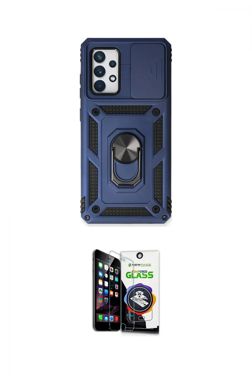 ieg™ Galaxy A53 5G Kılıf Ahenk Klasik - Şeffaf Temperli Cam Ekran Koruyucu