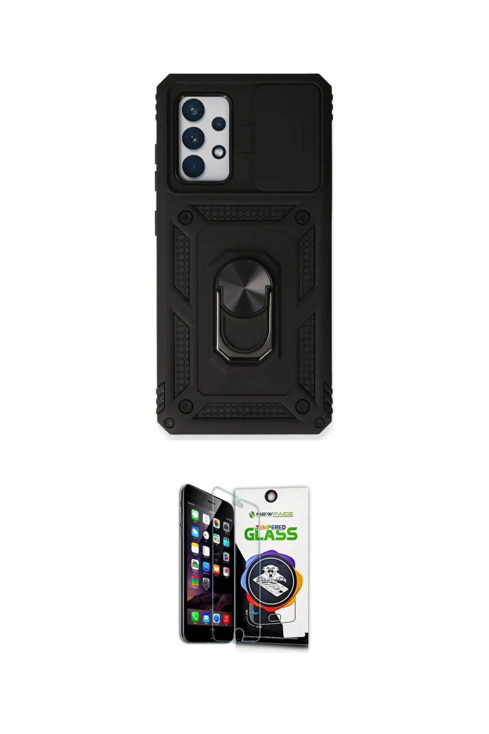 ieg™ Galaxy A53 5G Kılıf Ahenk Klasik - Şeffaf Temperli Cam Ekran Koruyucu
