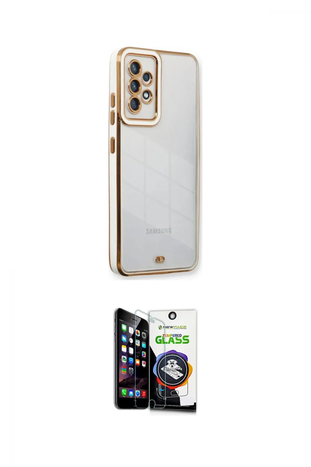 ieg™ Galaxy A53 5G Kılıf Çekirdek Klasik Serisi - Şeffaf Temperli Cam Ekran Koruyucu