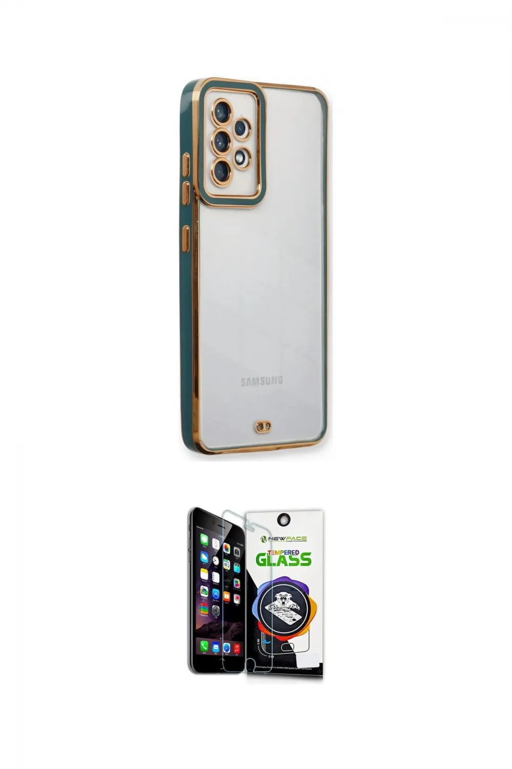 ieg™ Galaxy A53 5G Kılıf Çekirdek Klasik Serisi - Şeffaf Temperli Cam Ekran Koruyucu