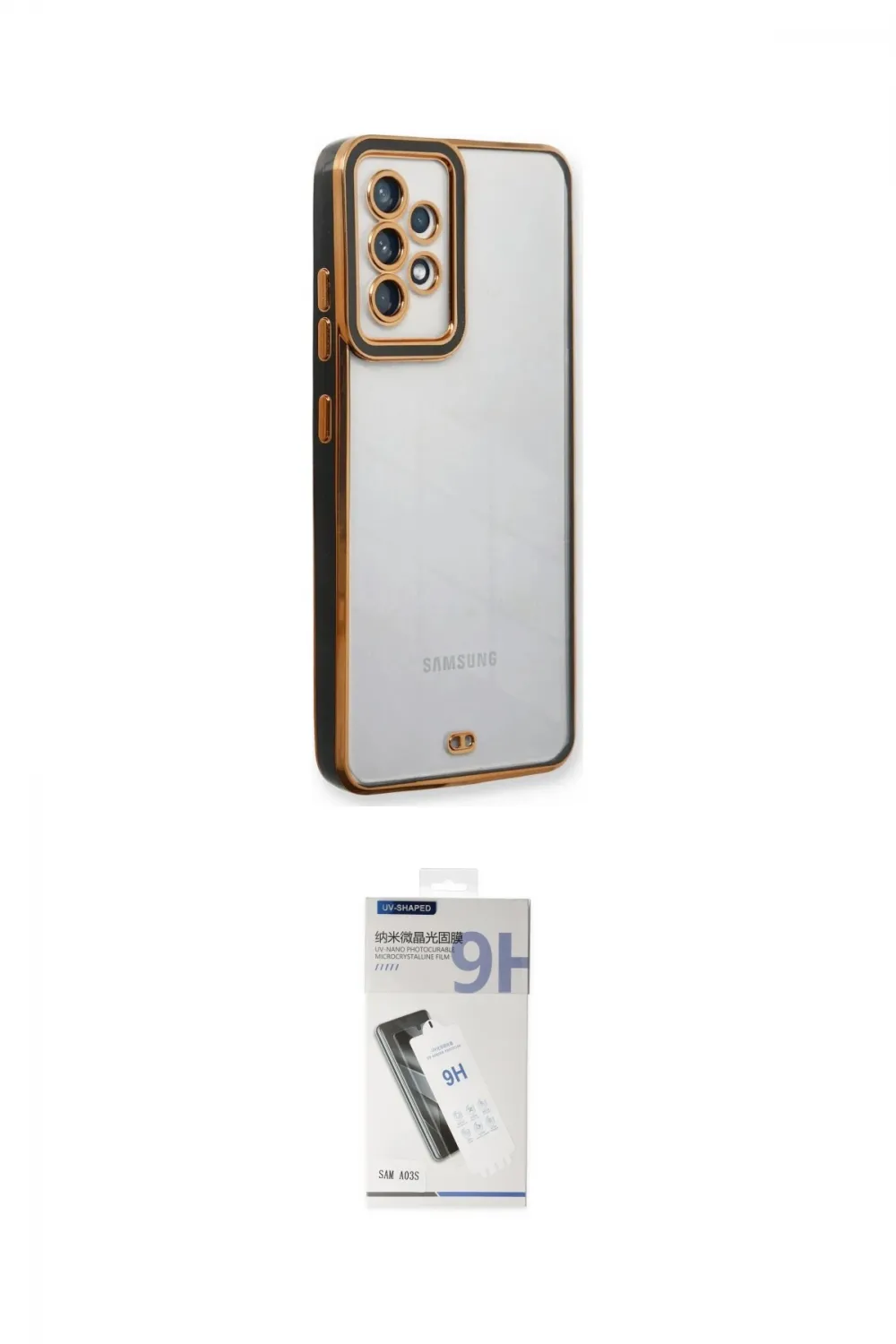 ieg™ Galaxy A53 5G Kılıf Çekirdek Klasik Serisi - Şeffaf Uv Polymer Nano Ekran Koruyucu