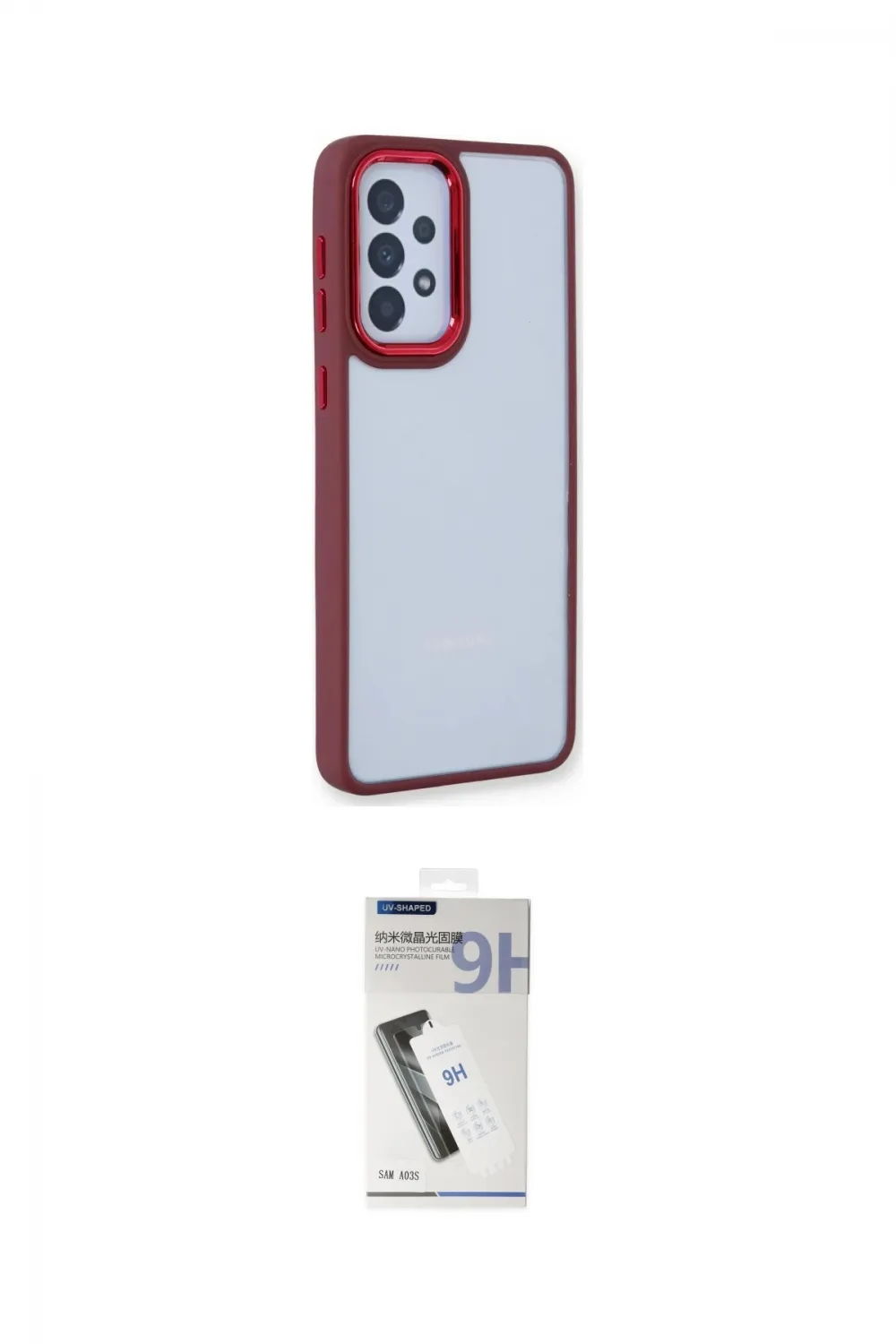 ieg™ Galaxy A53 5G Kılıf Eksen Doku Prime - Şeffaf Uv Polymer Nano Ekran Koruyucu