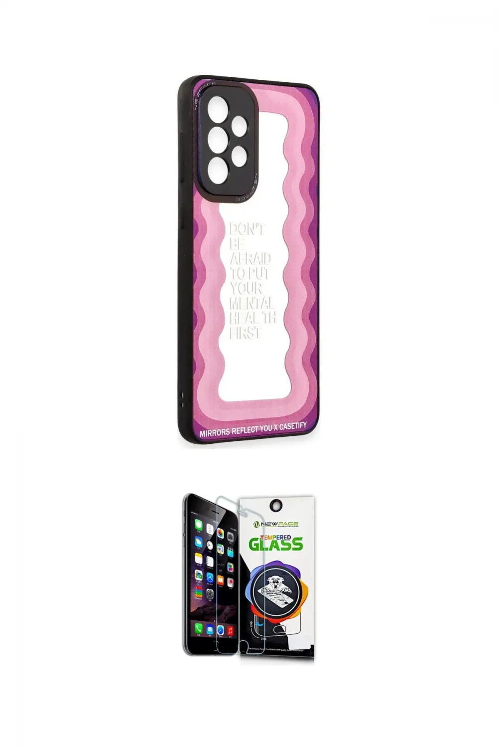 ieg™ Galaxy A53 5G Kılıf Odak Klasik Serisi - Şeffaf Temperli Cam Ekran Koruyucu