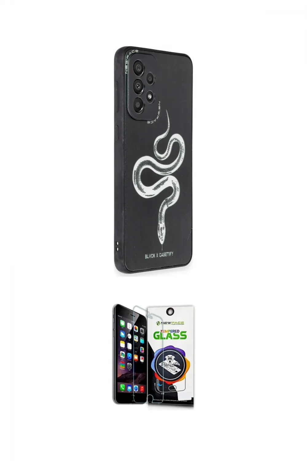 ieg™ Galaxy A53 5G Kılıf Odak Klasik Serisi - Şeffaf Temperli Cam Ekran Koruyucu