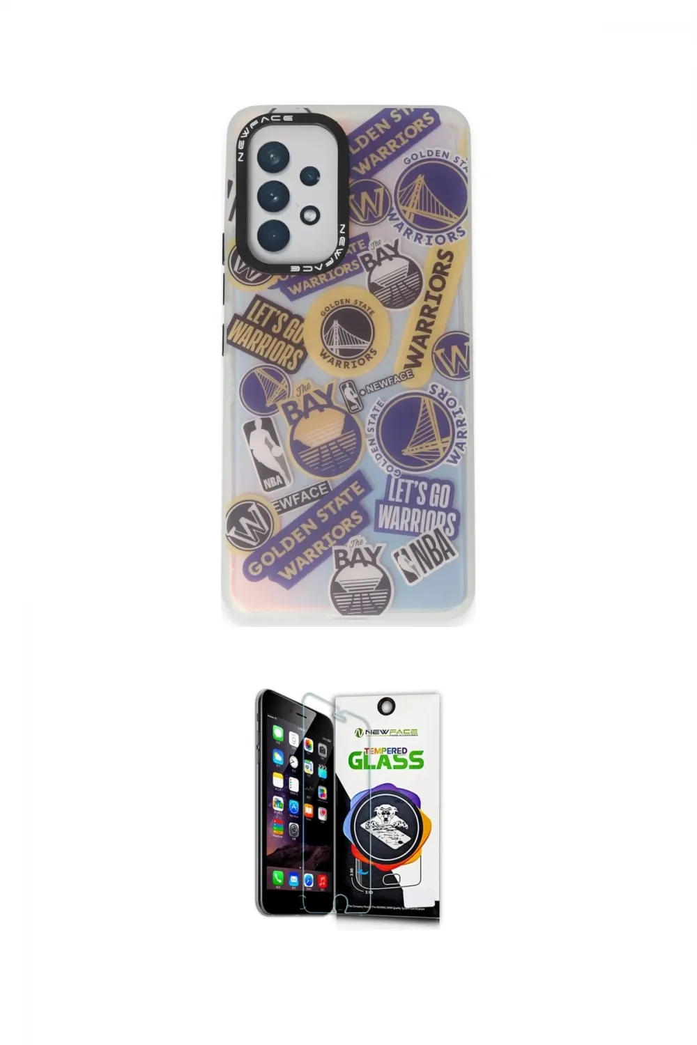 ieg™ Galaxy A53 5G Kılıf Siluet Çizgi Koleksiyonu - Şeffaf Temperli Cam Ekran Koruyucu