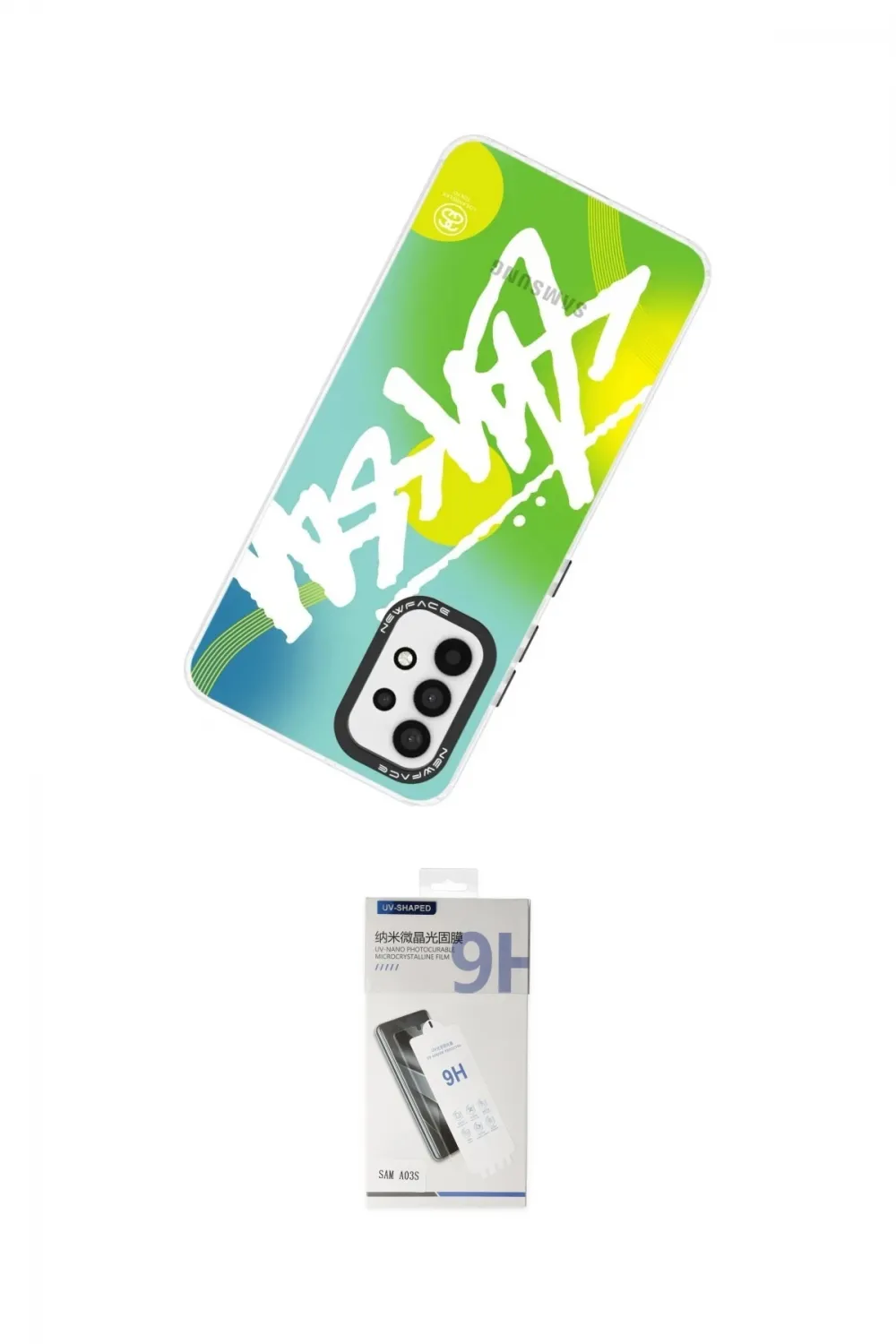 ieg™ Galaxy A53 5G Kılıf Siluet Çizgi Koleksiyonu - Şeffaf Uv Polymer Nano Ekran Koruyucu