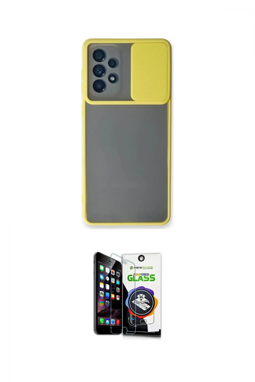 ieg™ Galaxy A53 5G Kılıf Vadi Çizgi - Şeffaf Temperli Cam Ekran Koruyucu