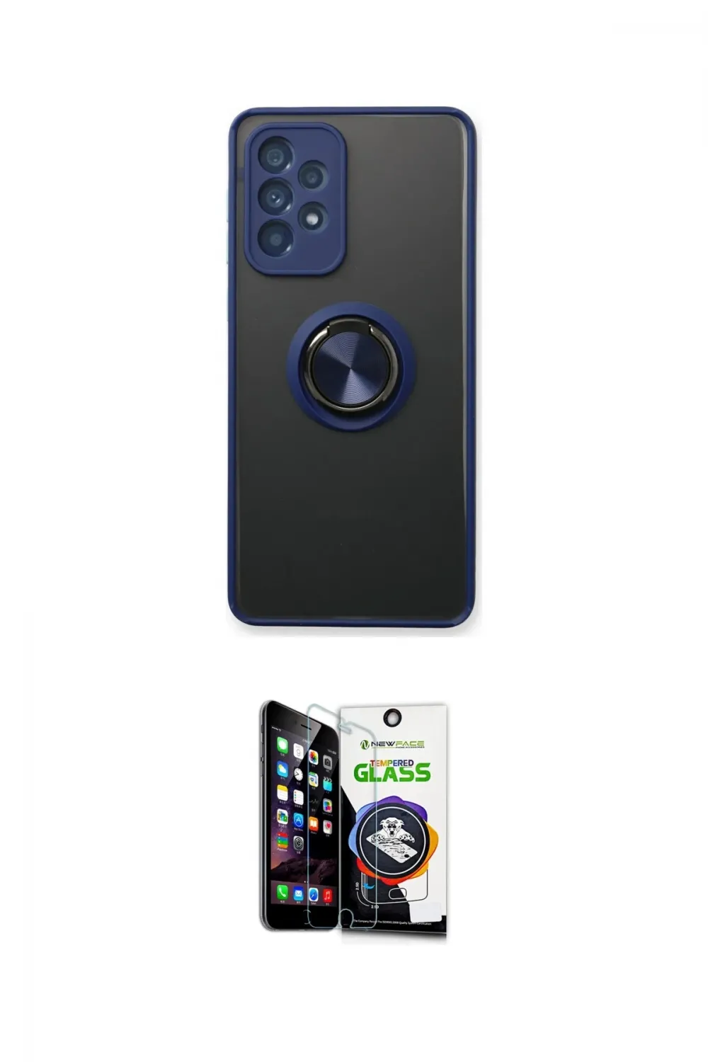 ieg™ Galaxy A53 5G Kılıf Yörünge Çizgi - Şeffaf Temperli Cam Ekran Koruyucu
