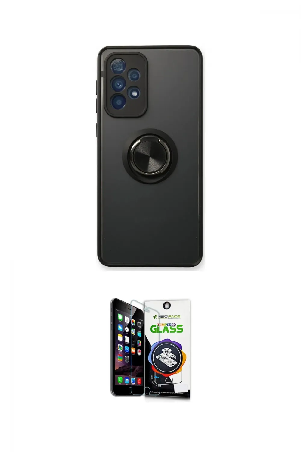 ieg™ Galaxy A53 5G Kılıf Yörünge Çizgi - Şeffaf Temperli Cam Ekran Koruyucu