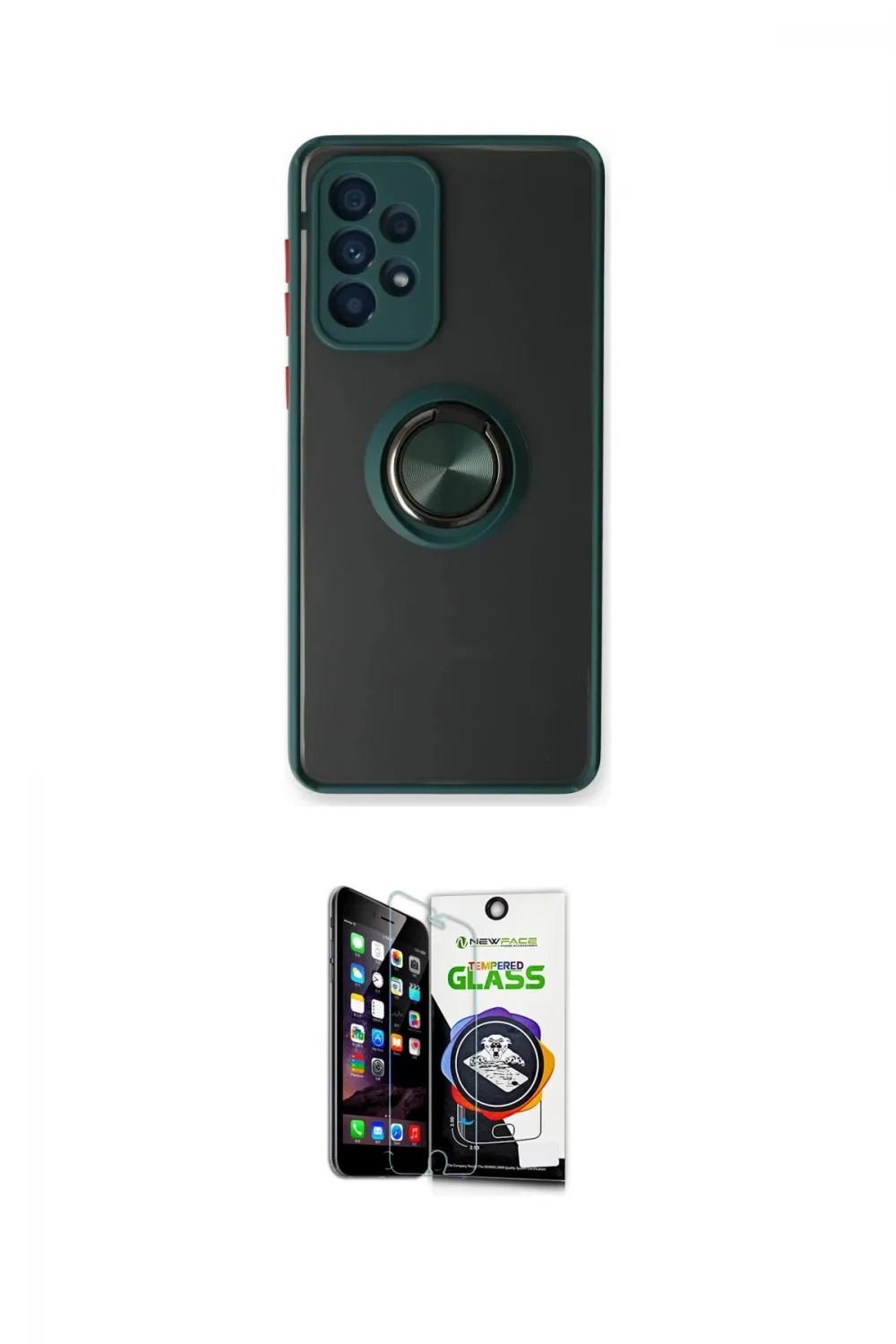 ieg™ Galaxy A53 5G Kılıf Yörünge Çizgi - Şeffaf Temperli Cam Ekran Koruyucu