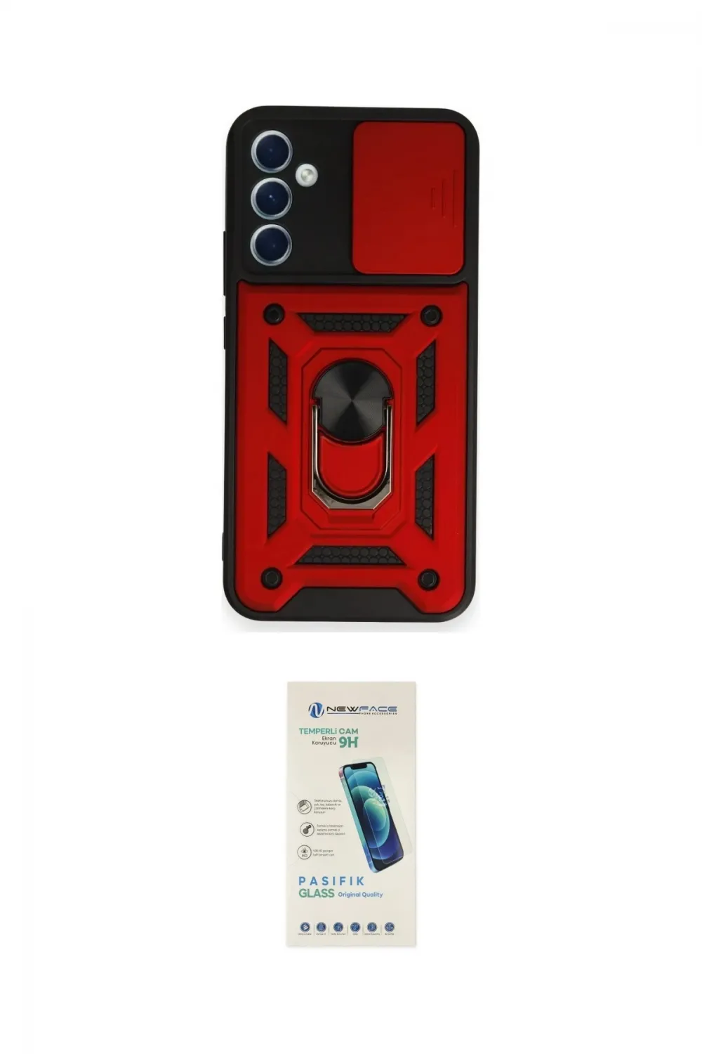 ieg™ Galaxy A54 5G Kılıf Ahenk Klasik - Şeffaf Pasifik Cam Ekran Koruyucu