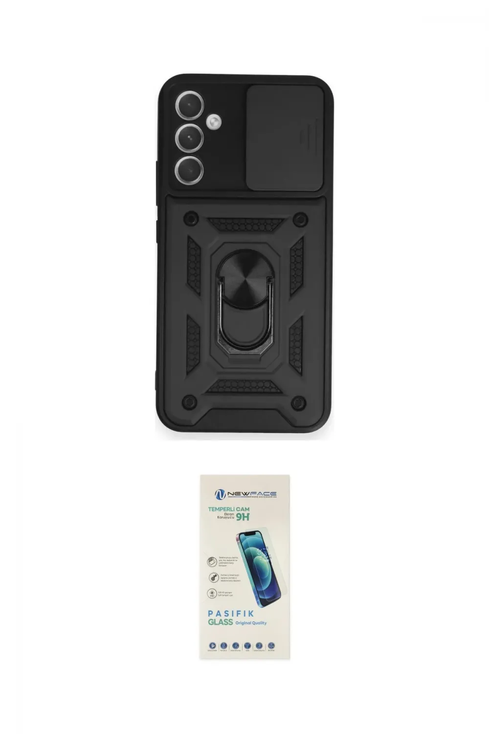 ieg™ Galaxy A54 5G Kılıf Ahenk Klasik - Şeffaf Pasifik Cam Ekran Koruyucu