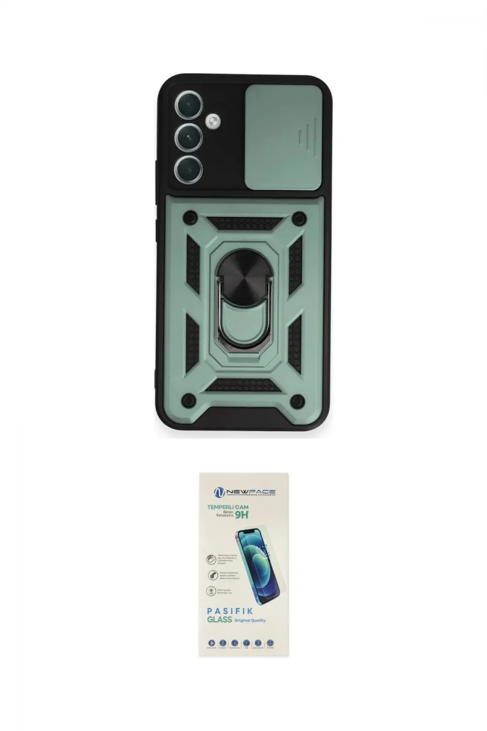 ieg™ Galaxy A54 5G Kılıf Ahenk Klasik - Şeffaf Pasifik Cam Ekran Koruyucu
