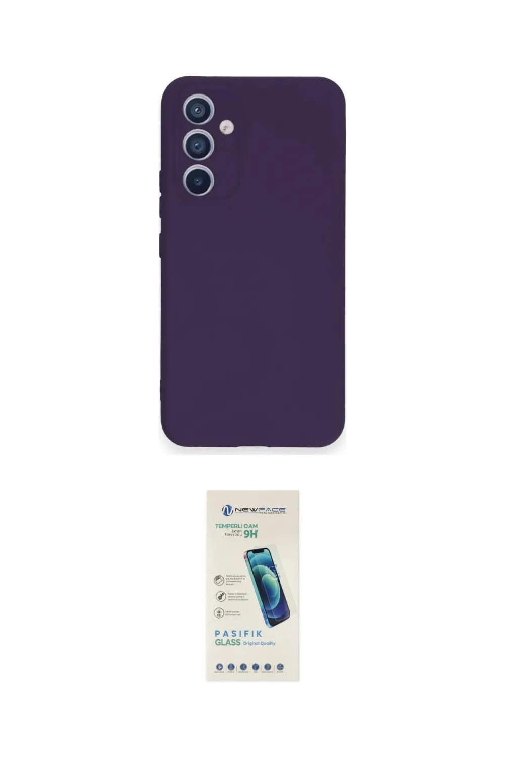 ieg™ Galaxy A54 5G Kılıf Ahenk Serisi - Şeffaf Pasifik Cam Ekran Koruyucu