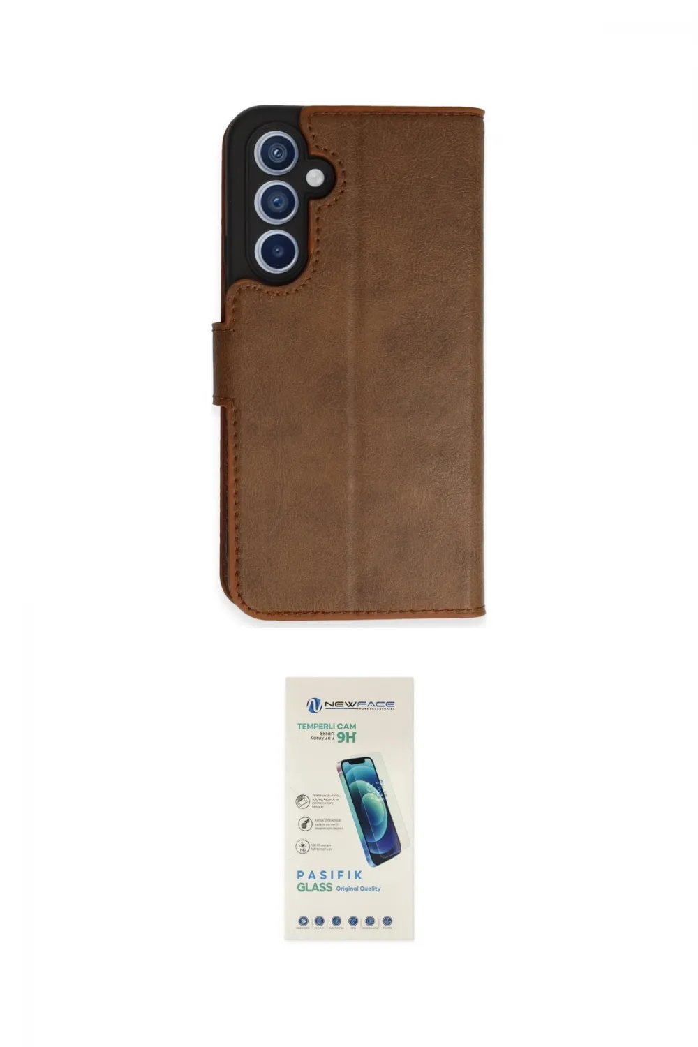 ieg™ Galaxy A54 5G Kılıf Siluet Işık Serisi - Şeffaf Pasifik Cam Ekran Koruyucu