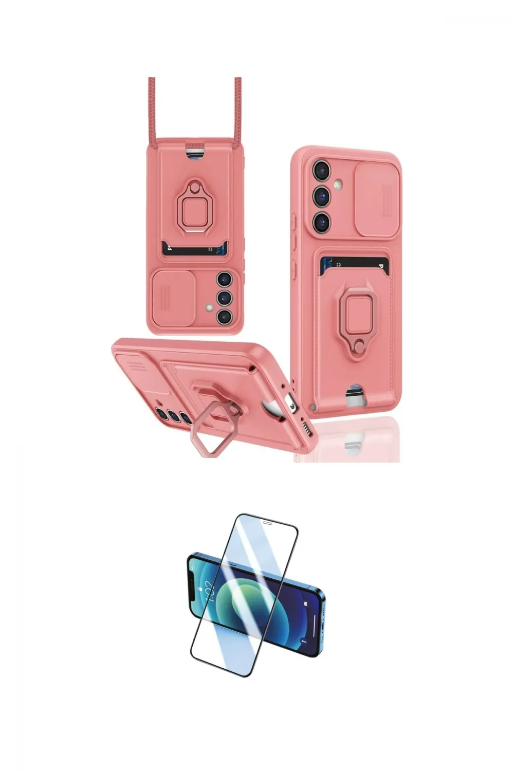 ieg™ Galaxy A54 5G Kılıf Vadi Form Prime - Siyah 3D Antistatik Cam Ekran Koruyucu