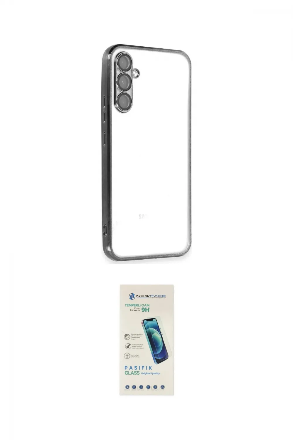 ieg™ Galaxy A54 5G Kılıf Vadi Minimal - Şeffaf Pasifik Cam Ekran Koruyucu