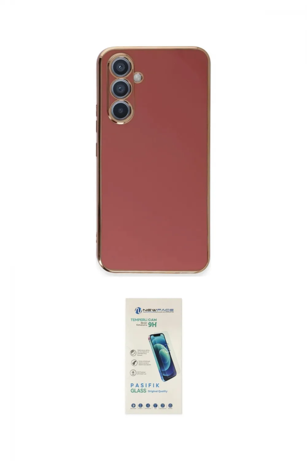 ieg™ Galaxy A54 5G Kılıf Yankı Serisi - Şeffaf Pasifik Cam Ekran Koruyucu