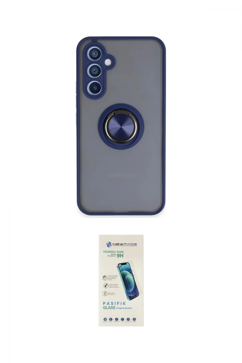 ieg™ Galaxy A54 5G Kılıf Yörünge Çizgi - Şeffaf Pasifik Cam Ekran Koruyucu