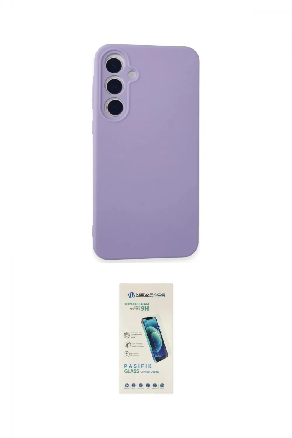 ieg™ Galaxy A55 5G Kılıf Ahenk Serisi - Şeffaf Pasifik Cam Ekran Koruyucu