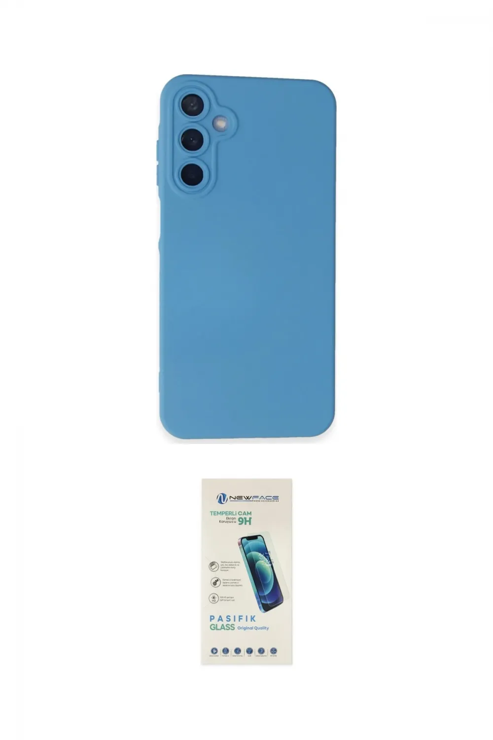 ieg™ Galaxy A55 5G Kılıf Ahenk Serisi - Şeffaf Pasifik Cam Ekran Koruyucu