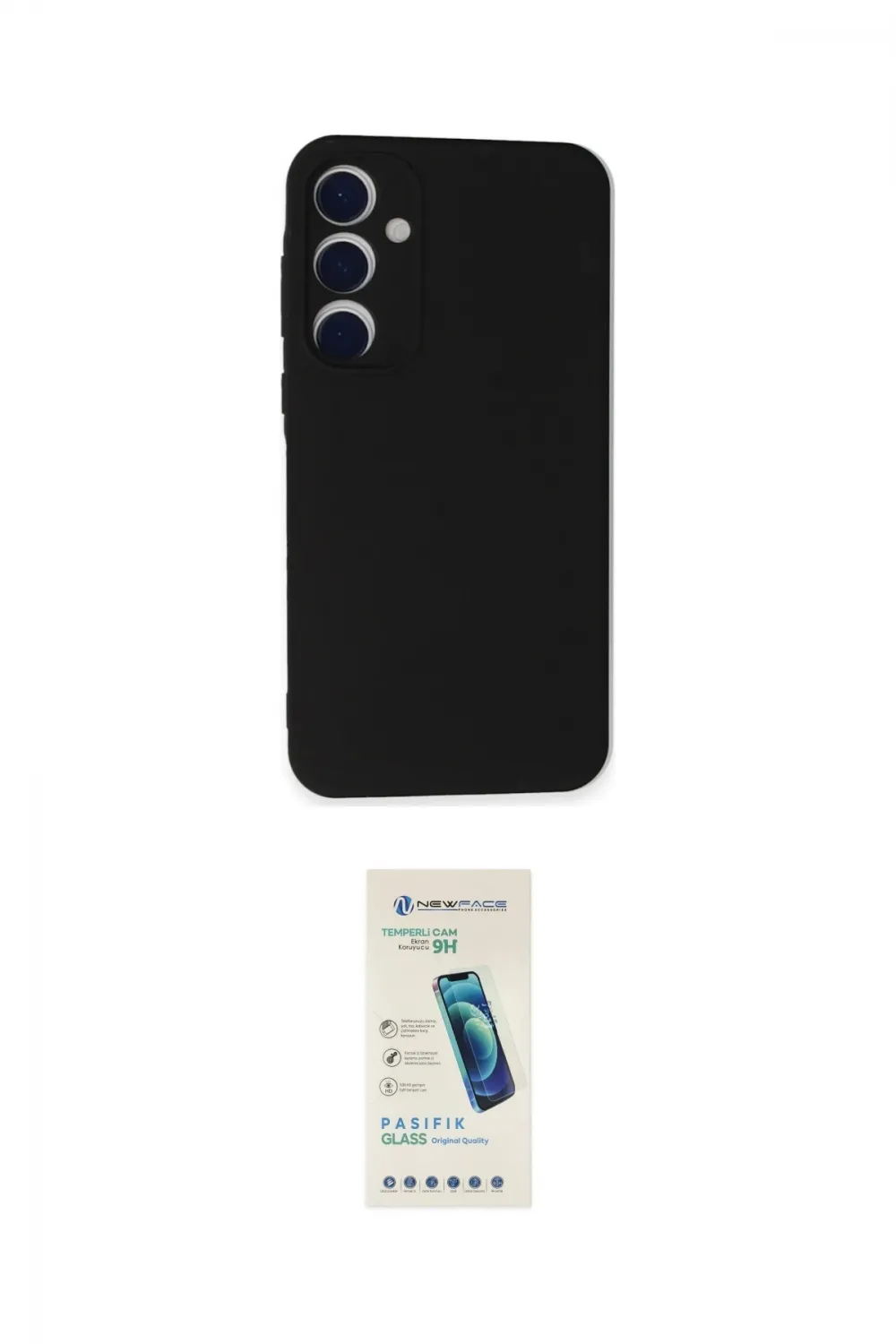 ieg™ Galaxy A55 5G Kılıf Ahenk Serisi - Şeffaf Pasifik Cam Ekran Koruyucu