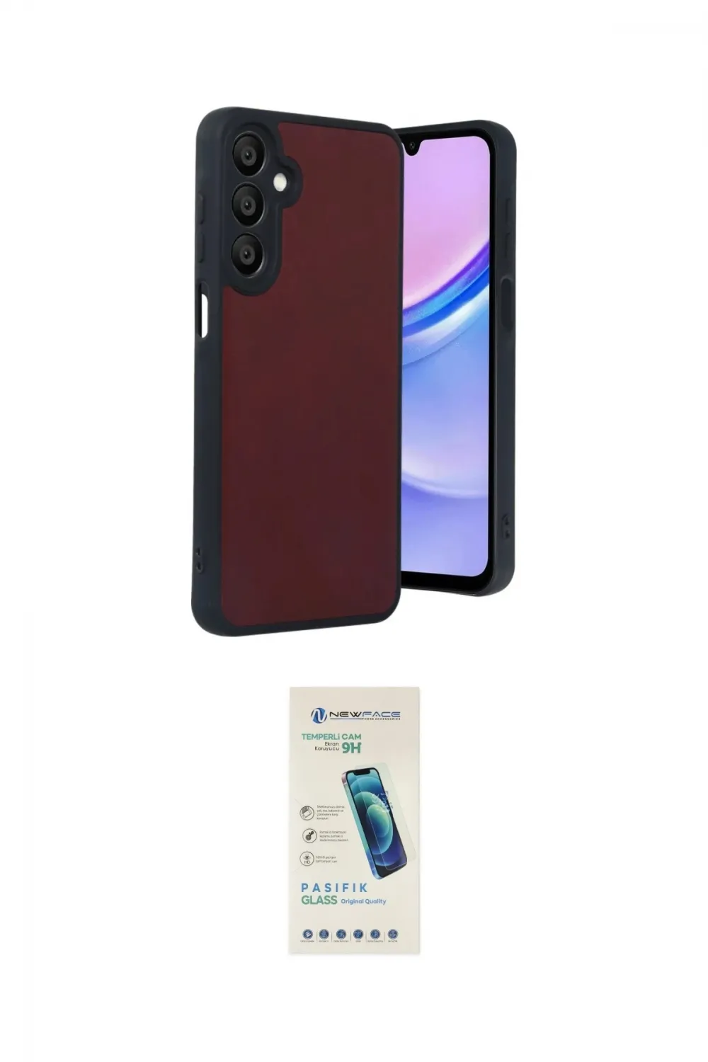 ieg™ Galaxy A55 5G Kılıf Kıvılcım Işık Serisi - Şeffaf Pasifik Cam Ekran Koruyucu