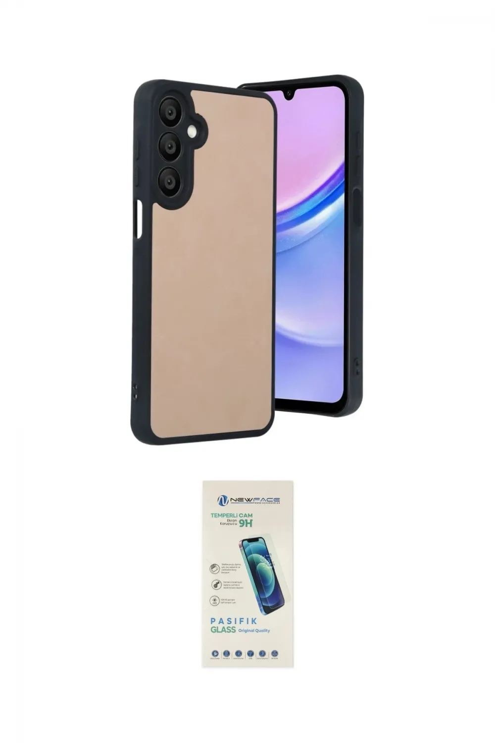 ieg™ Galaxy A55 5G Kılıf Kıvılcım Işık Serisi - Şeffaf Pasifik Cam Ekran Koruyucu
