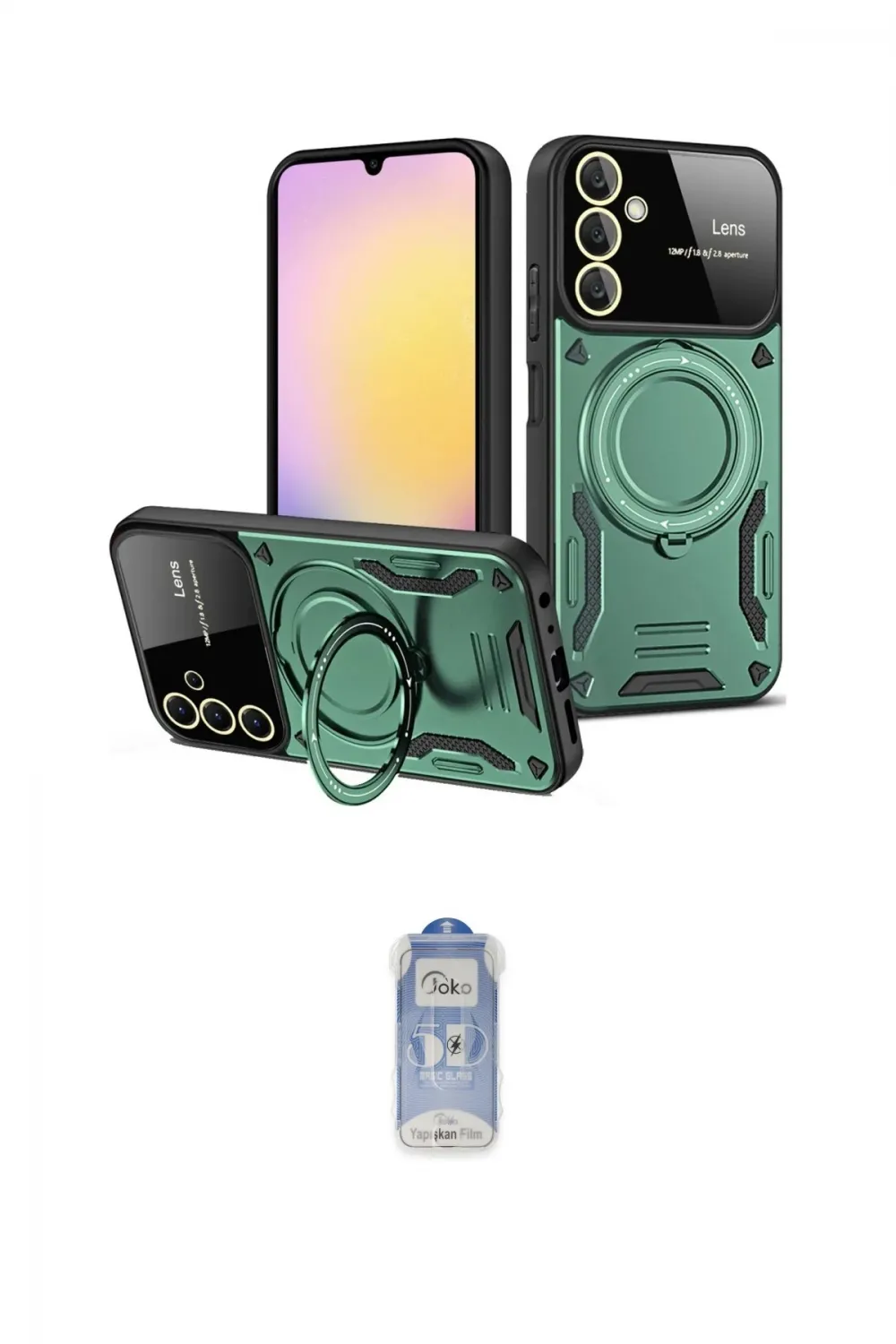 ieg™ Galaxy A55 5G Kılıf Kıvılcım Modern Serisi - Siyah Joko Magic 5D Cam