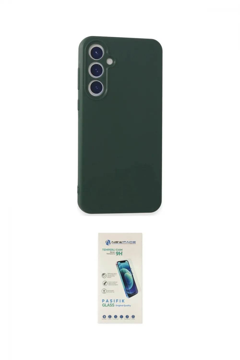 ieg™ Galaxy A55 5G Kılıf Kozmos Yansıma Özel Seri - Şeffaf Pasifik Cam Ekran Koruyucu