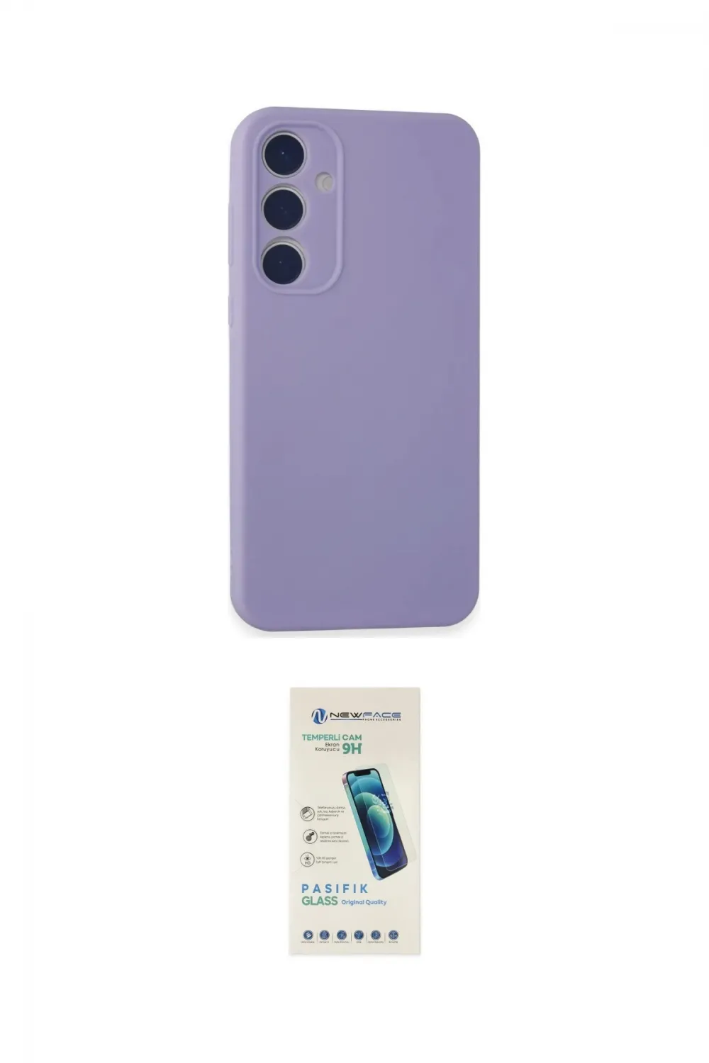 ieg™ Galaxy A55 5G Kılıf Kozmos Yansıma Özel Seri - Şeffaf Pasifik Cam Ekran Koruyucu