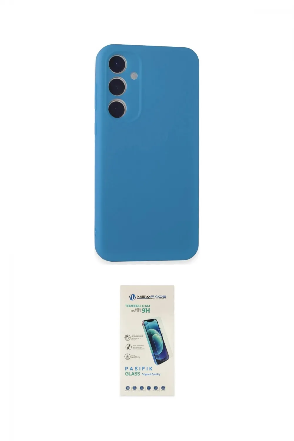 ieg™ Galaxy A55 5G Kılıf Kozmos Yansıma Özel Seri - Şeffaf Pasifik Cam Ekran Koruyucu