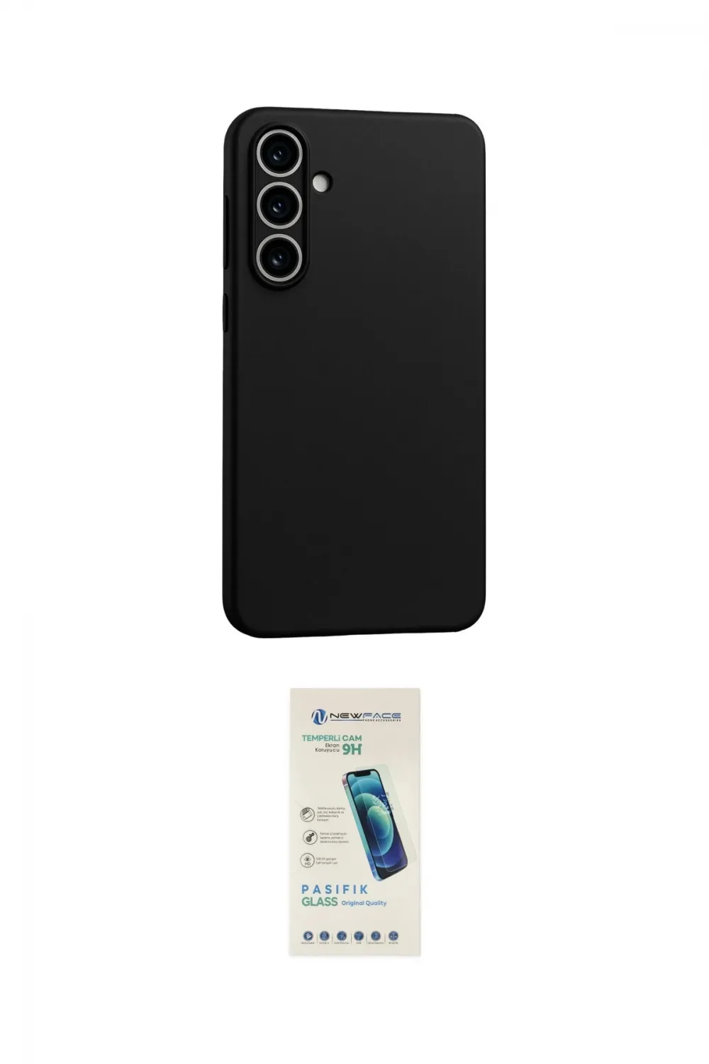 ieg™ Galaxy A55 5G Kılıf Kozmos Yansıma Özel Seri - Şeffaf Pasifik Cam Ekran Koruyucu