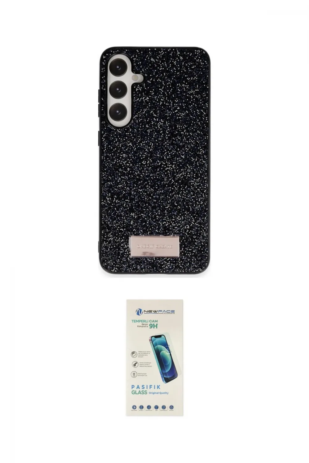 ieg™ Galaxy A55 5G Kılıf Vadi Klasik Serisi - Şeffaf Pasifik Cam Ekran Koruyucu