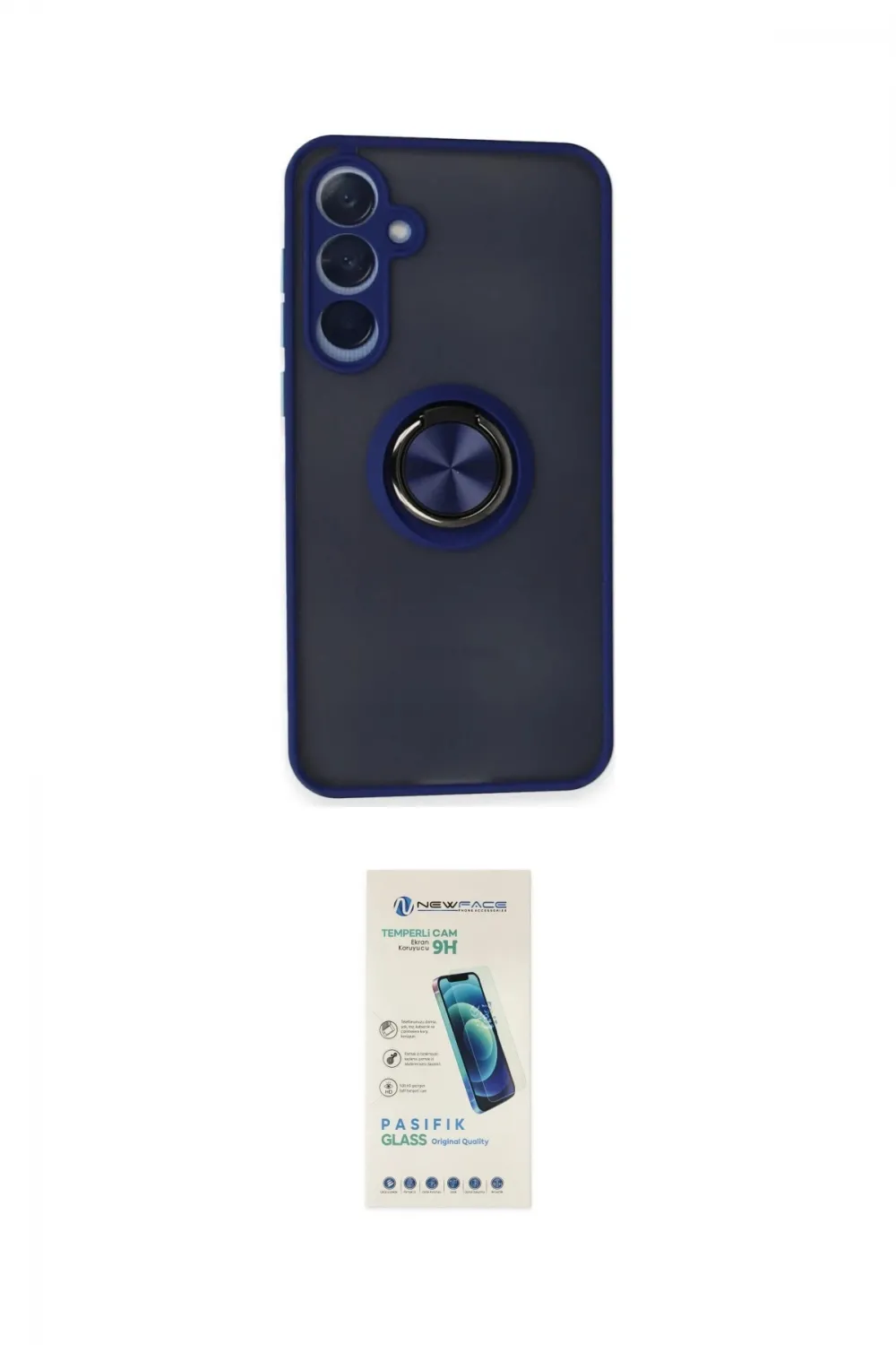 ieg™ Galaxy A55 5G Kılıf Yörünge Çizgi - Şeffaf Pasifik Cam Ekran Koruyucu