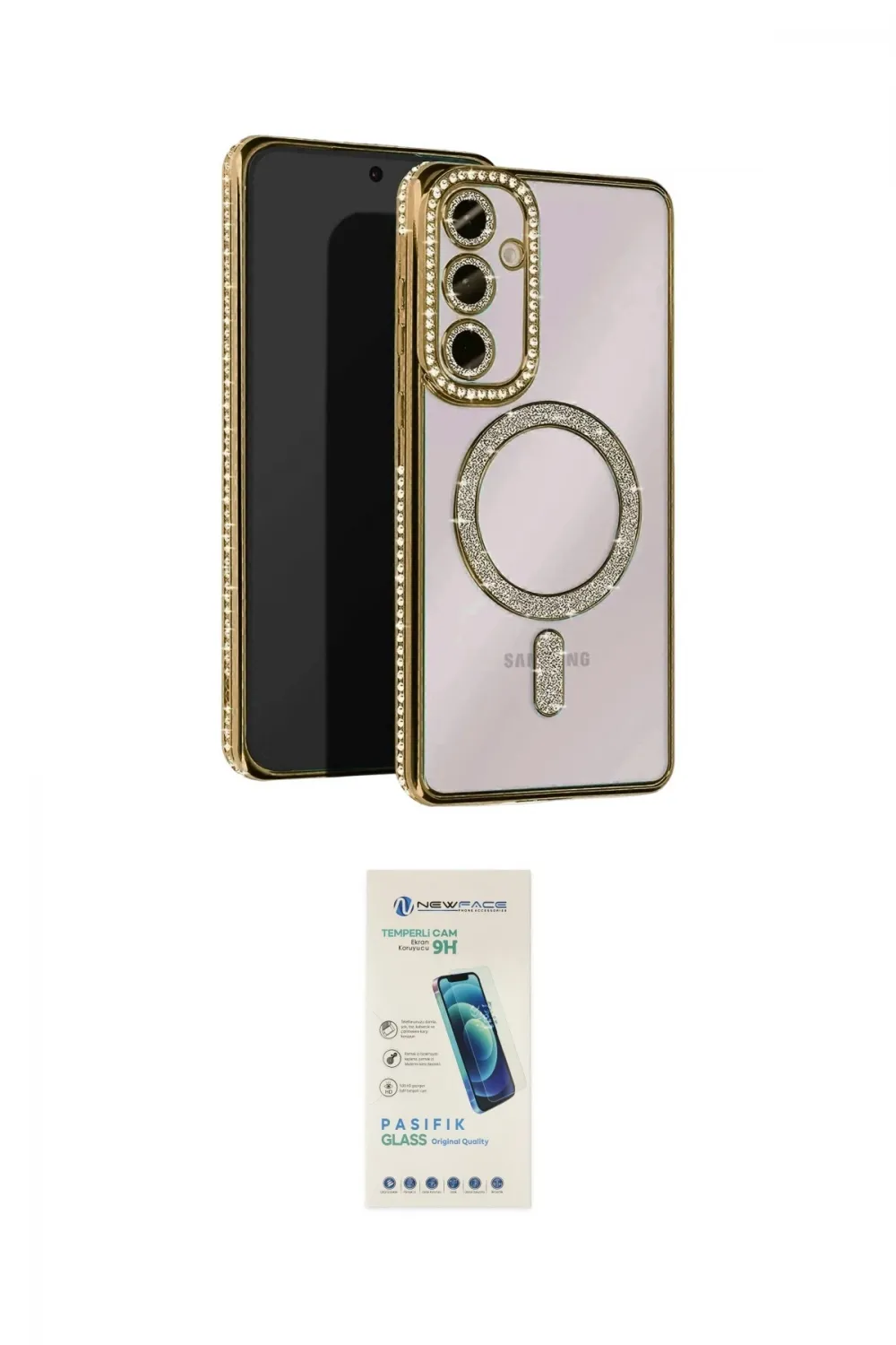 ieg™ Galaxy A55 5G Kılıf Zirve Doku Prime - Şeffaf Pasifik Cam Ekran Koruyucu
