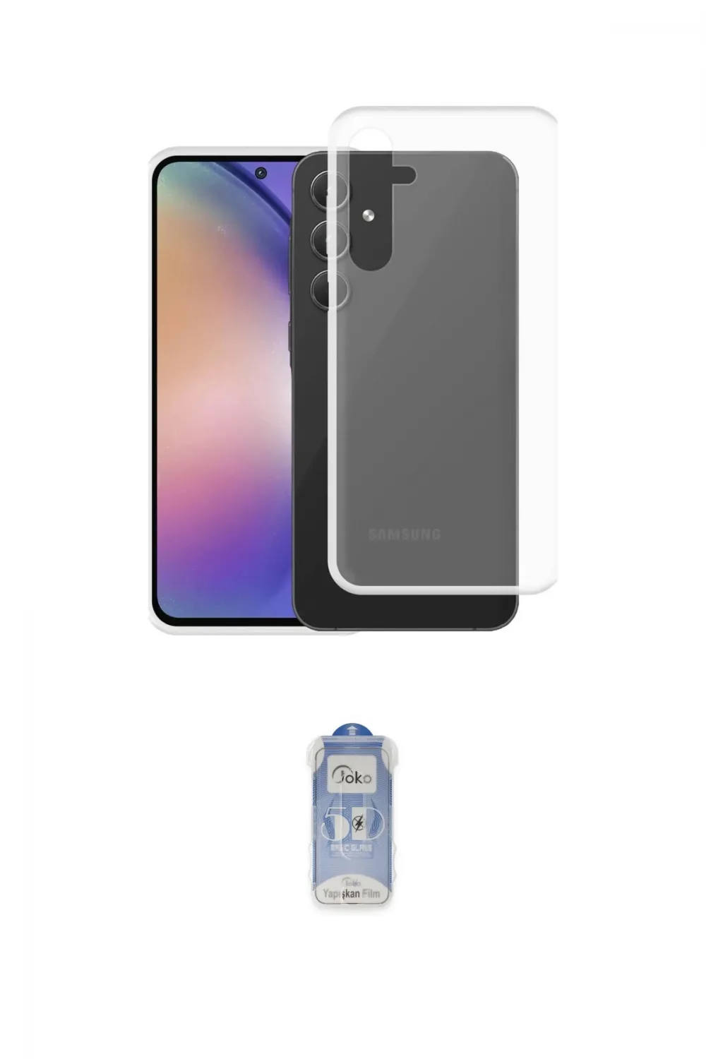 ieg™ Galaxy A55 5G Kılıf Zirve Doku - Siyah Joko Magic 5D Cam