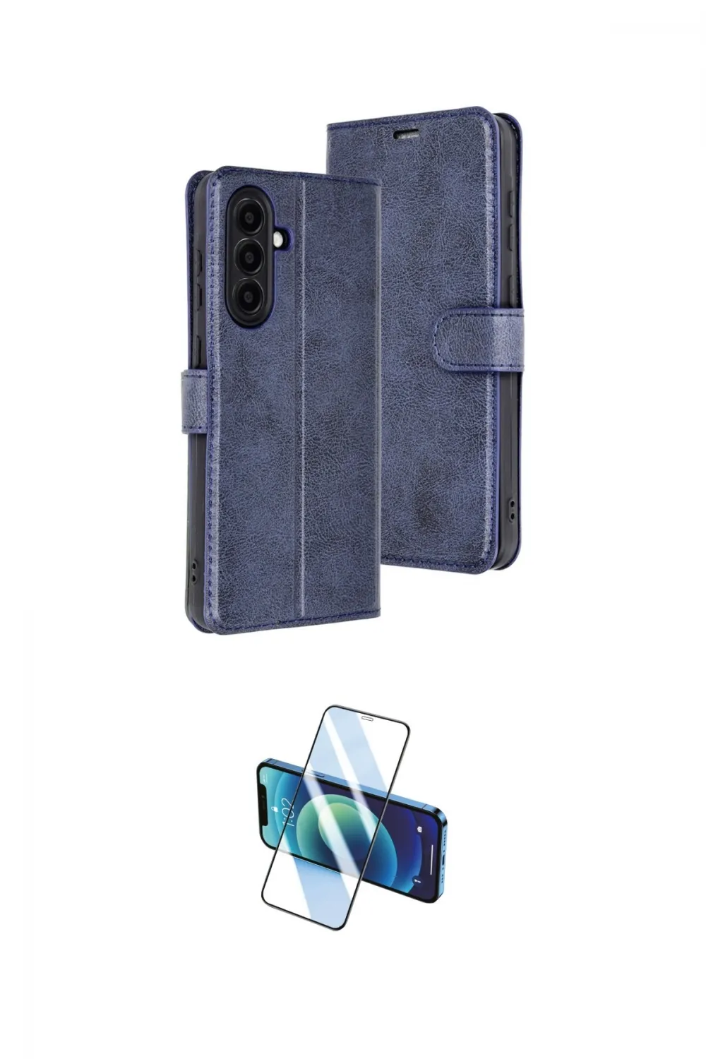 ieg™ Galaxy A56 Kılıf Siluet Işık Serisi - Siyah 3D Antistatik Cam Ekran Koruyucu