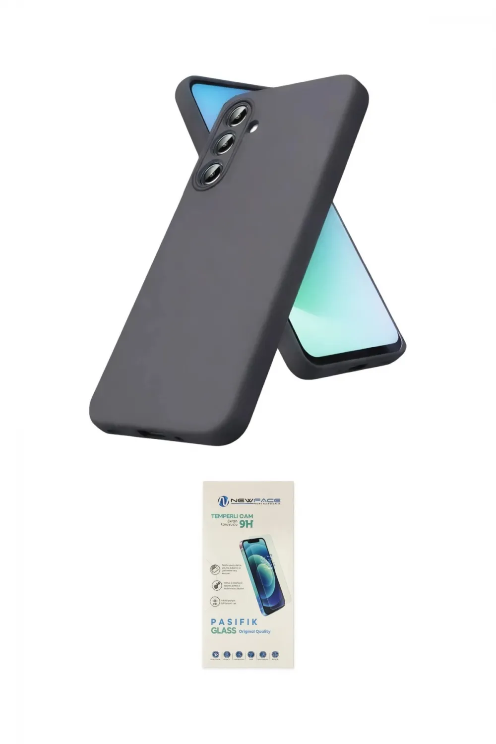 ieg™ Galaxy A57 5G Kılıf Kozmos Yansıma Özel Seri - Şeffaf Pasifik Cam Ekran Koruyucu