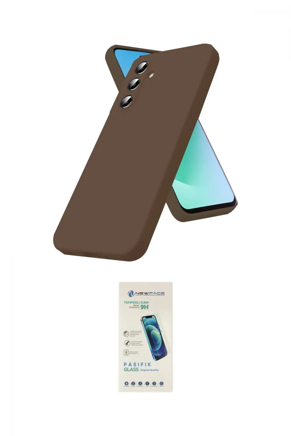 ieg™ Galaxy A57 5G Kılıf Kozmos Yansıma Özel Seri - Şeffaf Pasifik Cam Ekran Koruyucu