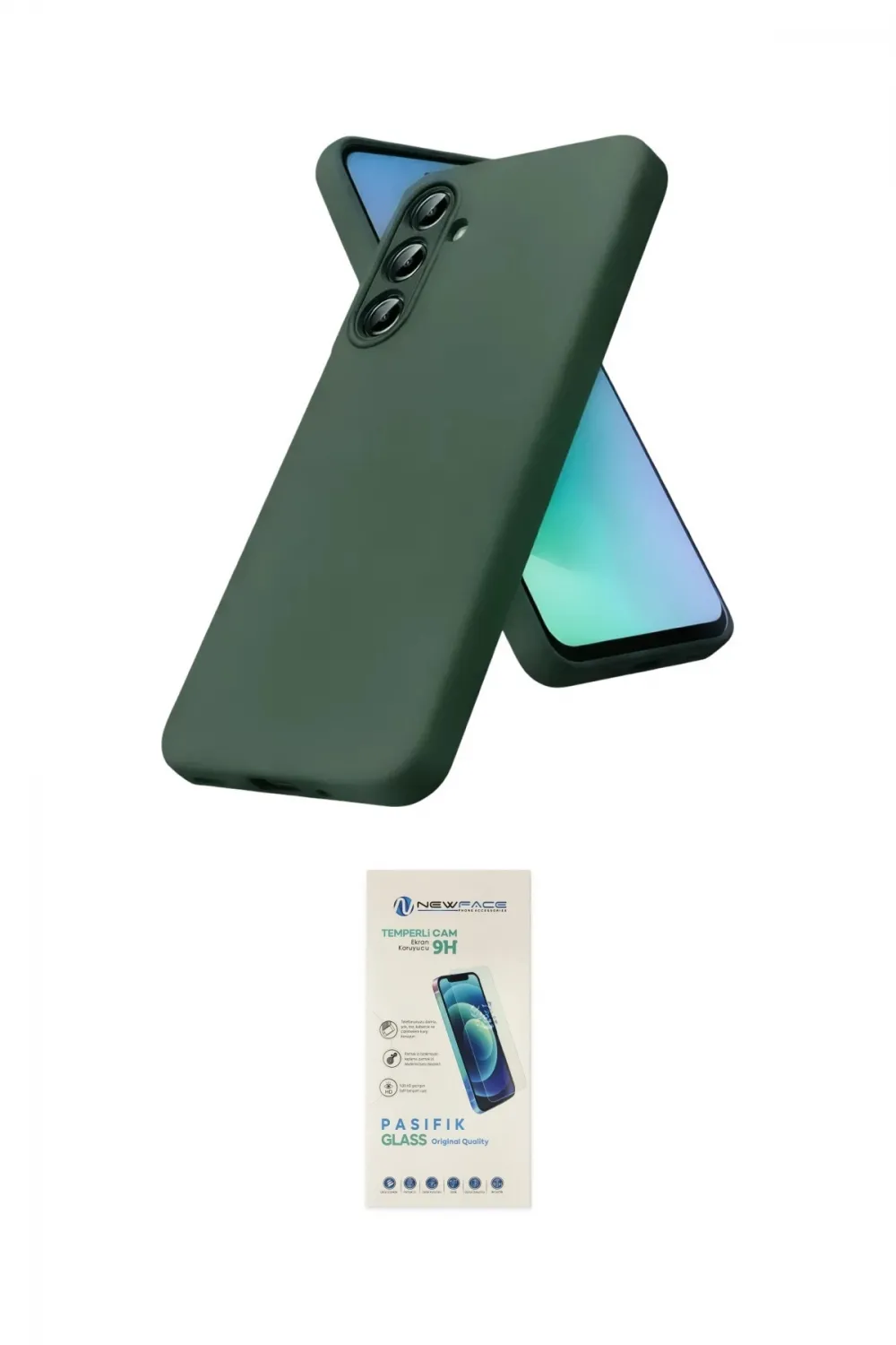 ieg™ Galaxy A57 5G Kılıf Kozmos Yansıma Özel Seri - Şeffaf Pasifik Cam Ekran Koruyucu